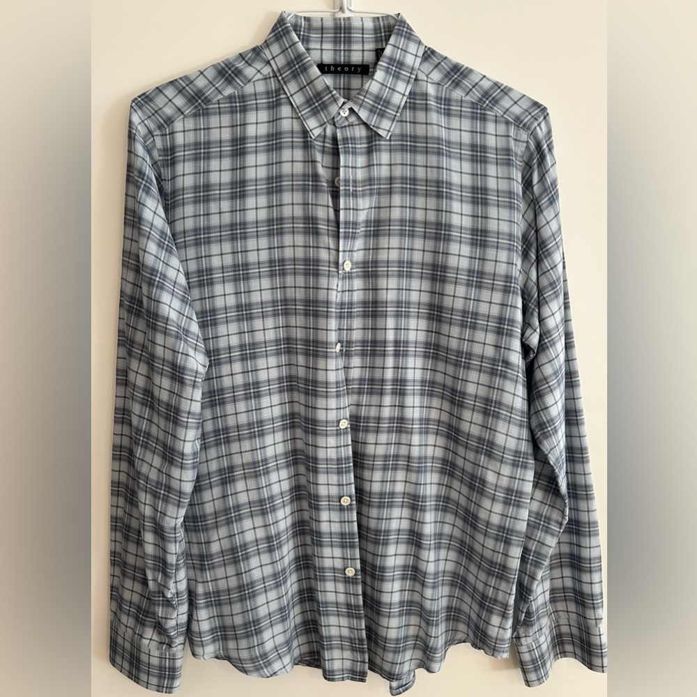 Theory Plaid Button Down